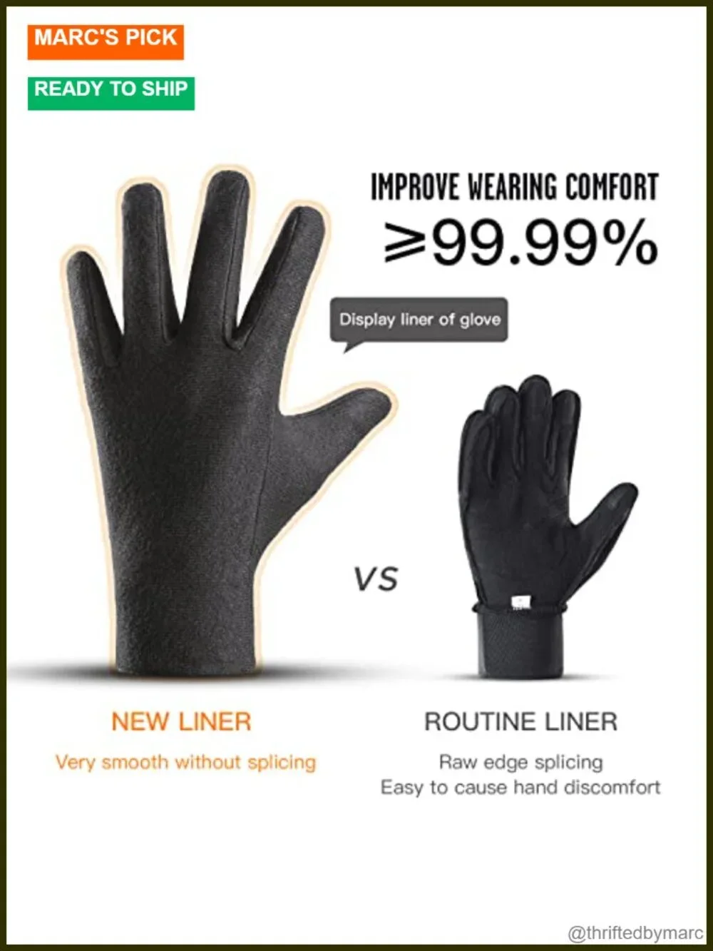 Waterproof Winter Gloves with Touchscreen, Windproof Thermal, Anti-Slip for